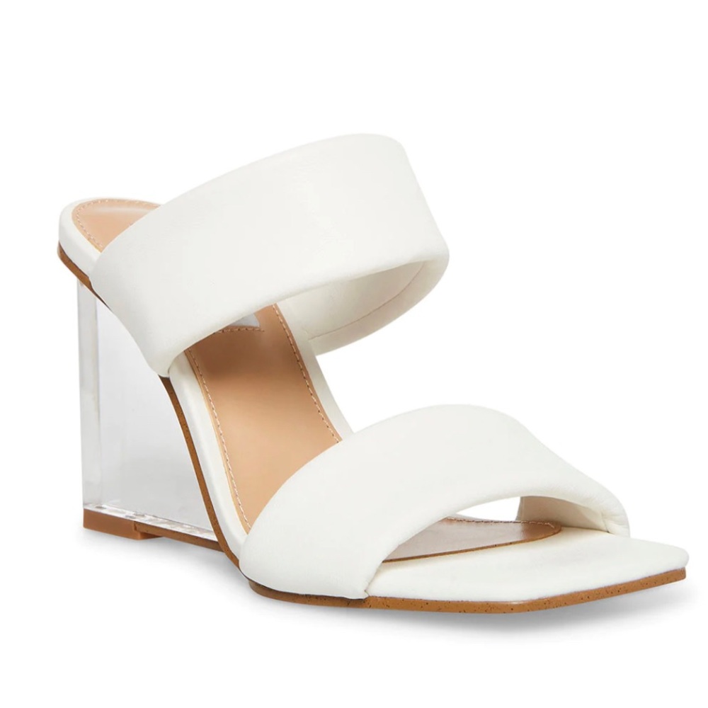 STEVE MADDEN CLEAR WEDGE SANDAL